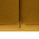 Teljesen kárpitozott heverő, mustár színű szövet, LUANA