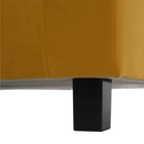 Teljesen kárpitozott heverő, 3-as ülés, mustár színű szövet, LUANA