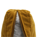 Teljesen kárpitozott heverő, mustár színű szövet, LUANA