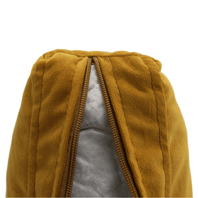 Teljesen kárpitozott heverő, mustár színű szövet, LUANA