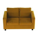 Teljesen kárpitozott heverő, mustár színű szövet, LUANA