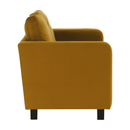 Teljesen kárpitozott heverő, 3-as ülés, mustár színű szövet, LUANA