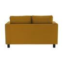 Teljesen kárpitozott heverő, mustár színű szövet, LUANA