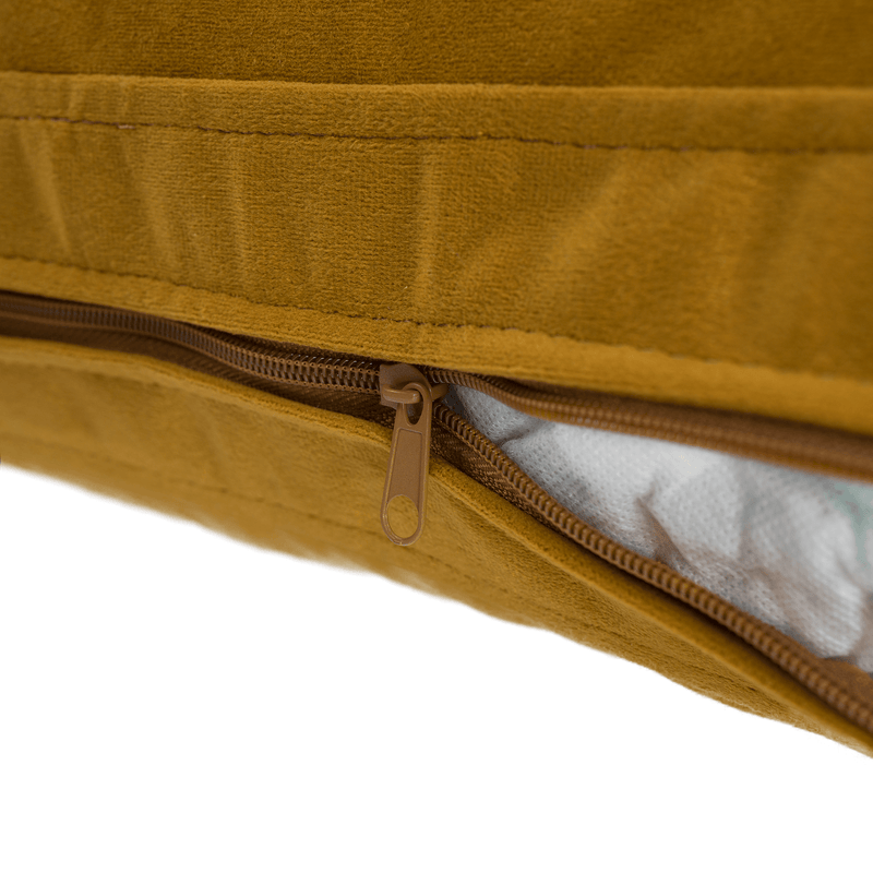 Fotel mustár színű szövet, LUANA