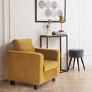 Fotel mustár színű szövet, LUANA