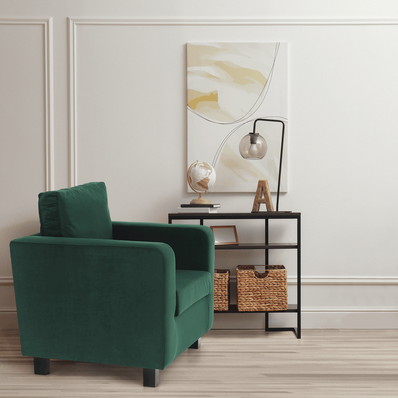 Fotel smaragd szövet, LUANA