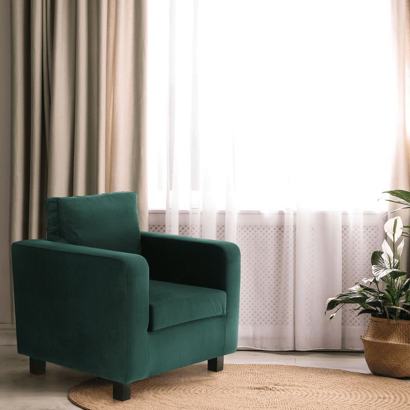 Fotel smaragd szövet, LUANA