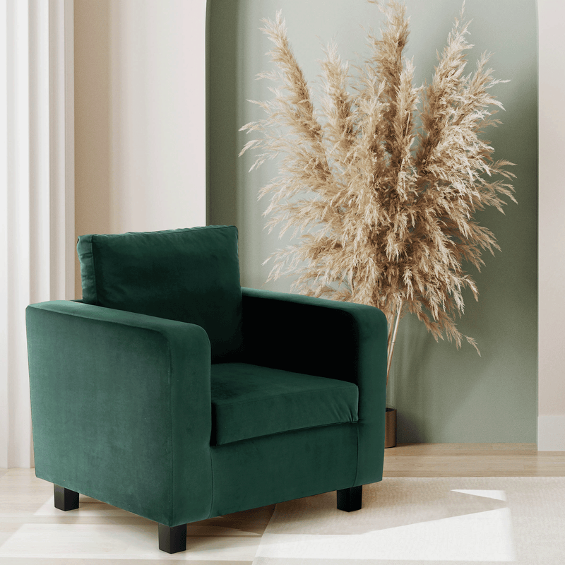 Fotel smaragd szövet, LUANA