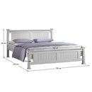 Ágy ágyráccsal, fenyő/fehér, 160x200 LUCAS NEW