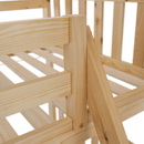 Kinyitható emeleteságy, természetes tűnyalábos fenyő, LUINI