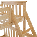 Kinyitható emeleteságy, természetes tűnyalábos fenyő, LUINI