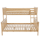 Kinyitható emeleteságy, természetes tűnyalábos fenyő, LUINI
