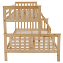 Kinyitható emeleteságy, természetes tűnyalábos fenyő, LUINI