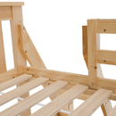 Kinyitható emeleteságy, természetes tűnyalábos fenyő, LUINI