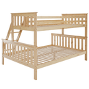 Kinyitható emeleteságy, természetes tűnyalábos fenyő, LUINI