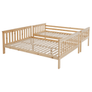 Kinyitható emeleteságy, természetes tűnyalábos fenyő, LUINI