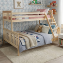 Kinyitható emeleteságy, természetes tűnyalábos fenyő, LUINI