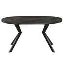 Kihúzható étkezőasztal, sötét beton/fekete, 100-250x75,5 cm, LUKOS