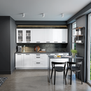 Mosogató szekrény, fehér, LULA 80 ZL 2F BB