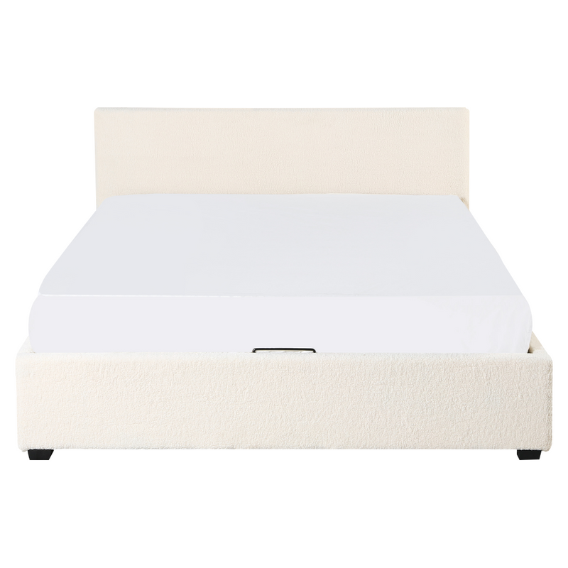 Ágy ráccsal, 180x200, fehér, LUNELA