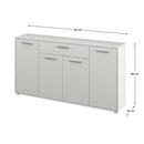 Komód, fehér, LUNIA