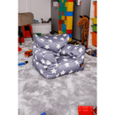 Babzsák, szürke/fehér, csillag minta, LURKO