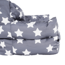 Babzsák, szürke/fehér, csillag minta, LURKO
