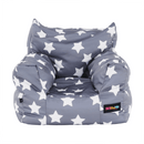 Babzsák, szürke/fehér, csillag minta, LURKO