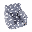 Babzsák, szürke/fehér, csillag minta, LURKO