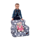 Babzsák, szürke/fehér, csillag minta, LURKO