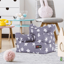 Babzsák, szürke/fehér, csillag minta, LURKO