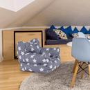 Babzsák, szürke/fehér, csillag minta, LURKO