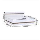 Ágy tárolóhellyel, 140x200, LYNATET 97