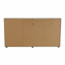 Komód, fehér - extra magas fényű HG/trufla sonoma tölgy, LYNATET 42