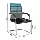 Tárgyalószék, kék/fekete, szövet, ESIN