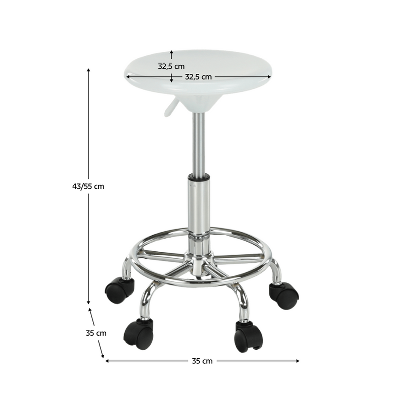 Szék, fehér/króm, MABEL 4 NEW