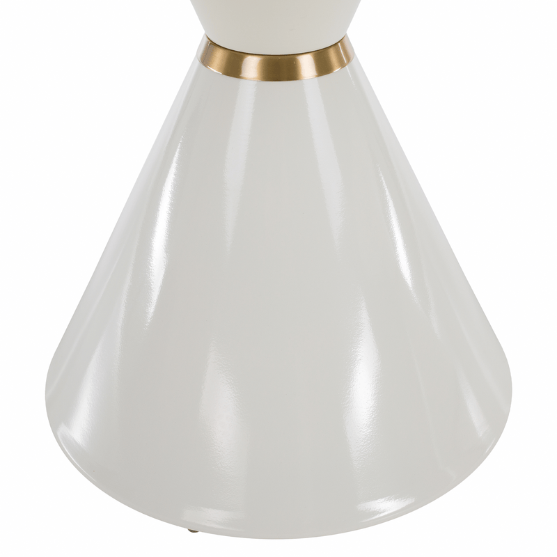 Dohányzóasztalok, 2 db-os szett, fehér márvány/fehér/arany, acél, MABUZ