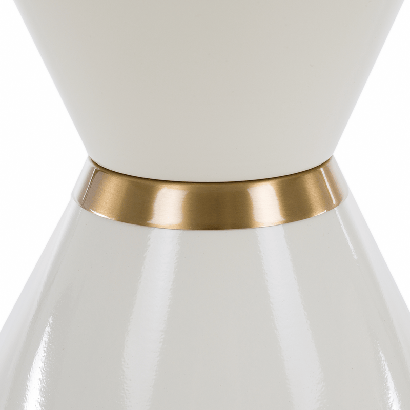 Dohányzóasztalok, 2 db-os szett, fehér márvány/fehér/arany, acél, MABUZ