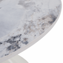 Dohányzóasztalok, 2 db-os szett, fehér márvány/fehér/arany, acél, MABUZ