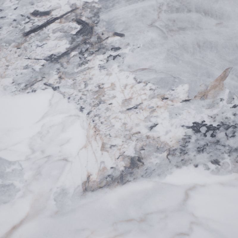 Dohányzóasztalok, 2 db-os szett, fehér márvány/fekete/arany, acél, MABUZ