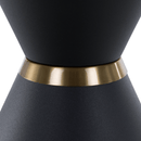 Dohányzóasztalok, 2 db-os szett, fehér márvány/fekete/arany, acél, MABUZ