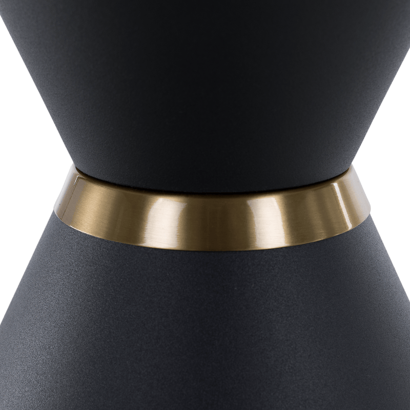 Dohányzóasztalok, 2 db-os szett, fehér márvány/fekete/arany, acél, MABUZ