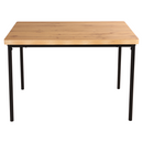 Étkezőgarnitúra 1+4, világos tölgy/szürke/fekete, MADIO