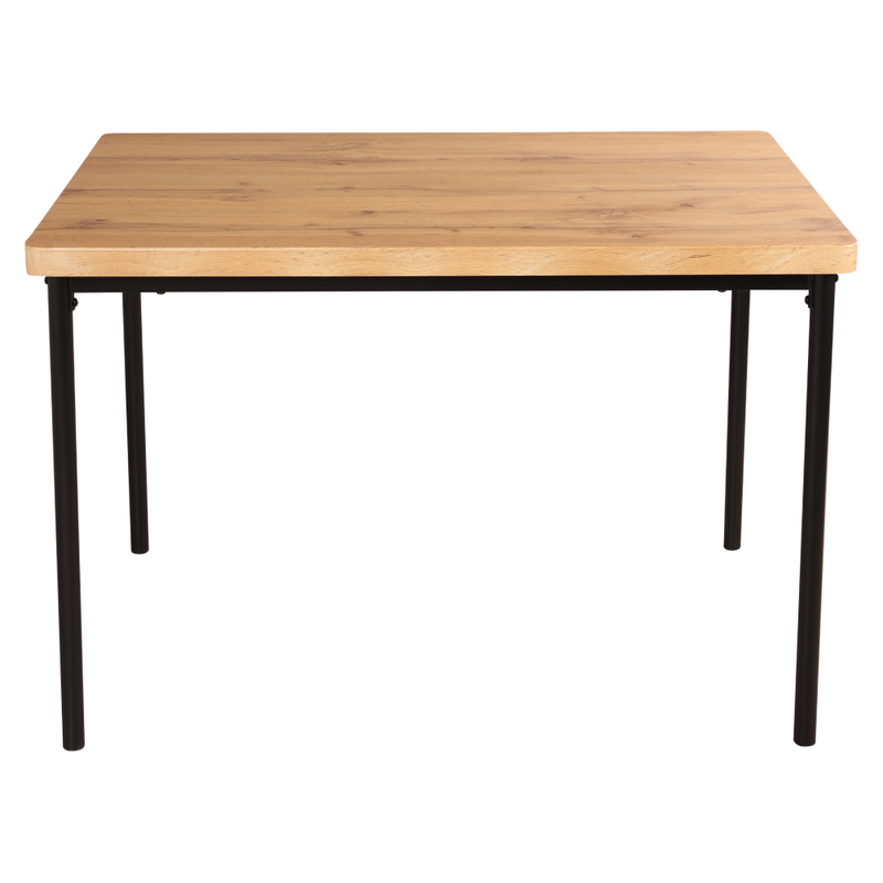 Étkezőgarnitúra 1+4, világos tölgy/szürke/fekete, MADIO