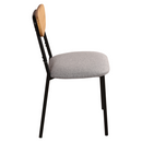 Étkezőgarnitúra 1+4, világos tölgy/szürke/fekete, MADIO