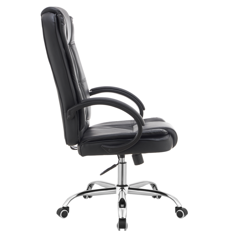 Irodai szék, fekete ekobőr, MADOX NEW