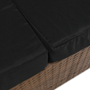 Kerti rattan szett, világosbarna/fekete, MADUL