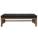 Kerti rattan szett, világosbarna/fekete, MADUL