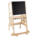 Montessori tanulótorony 3 az 1-ben táblával, természetes, MAGAN