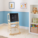 Montessori tanulótorony 3 az 1-ben táblával, természetes, MAGAN